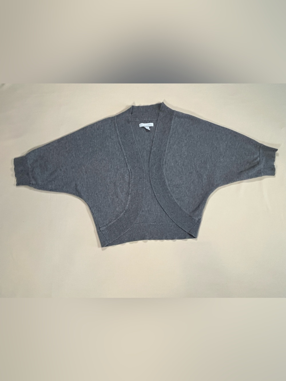 New York & Company Gray Open-Front Batwing Cardigan